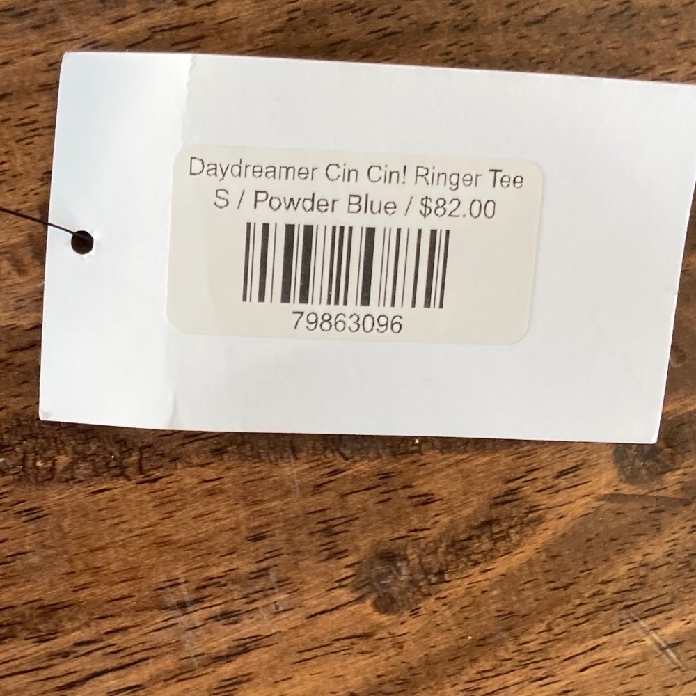 Daydreamer Cin Cin Martini Cocktail Graphic T Shirt Light Blue Women's Small - Picture 5 of 9